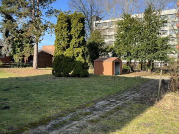 Blick in den Garten - Lehrte: 3-Familienhaus mit freier EG-Wohnung und großem Gartengrundstück in bester Stadtlage